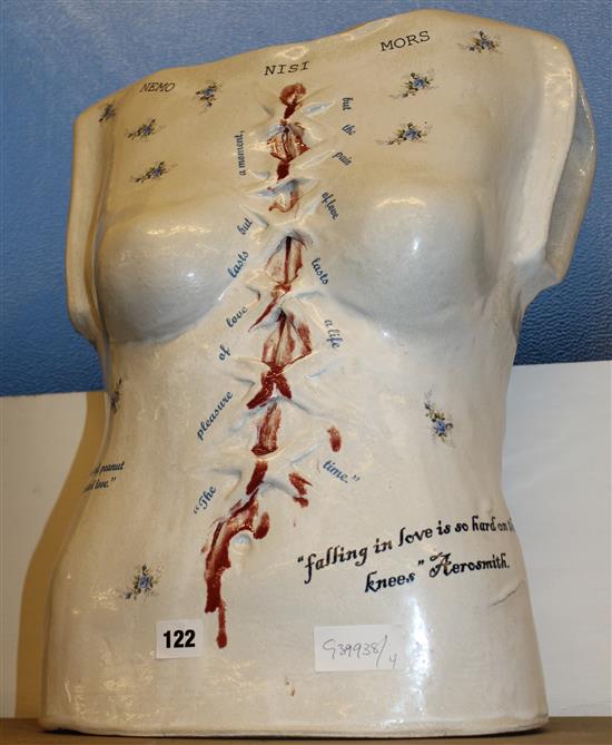 Contemporary modelled torso